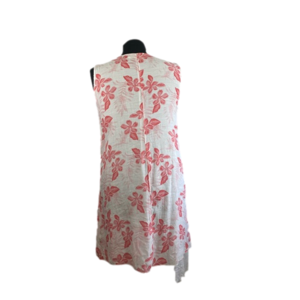 SIMPLY COUTURE Pink & White Floral Double-Tier Loose Tank DressSKU0536 - Picture 6 of 10
